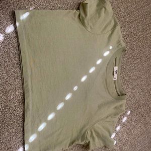 Cropped, saige green, baby tee from Cotton-on